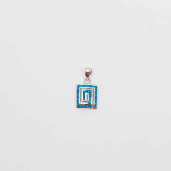 Blue Opal Silver Pendant - Image 2