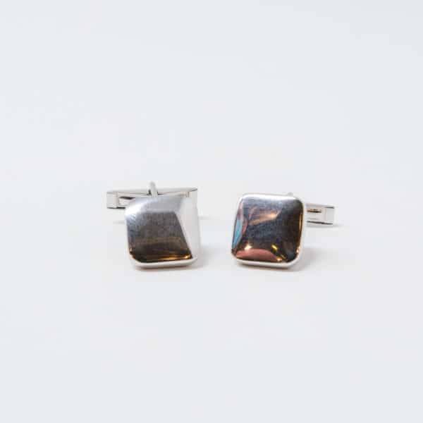 Silver Square Cufflinks - Image 2
