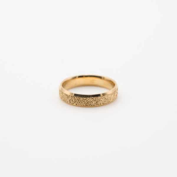 Brushed Yellow Gold Wedding Ring